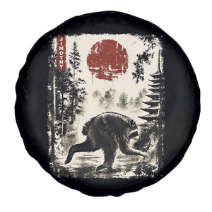 Jimothy the Raccoon Japanese Ukiyo-e Style Vintage Graphic Spare Tire Cover Viral Seattle Trash Panda Feral Legend Supporter