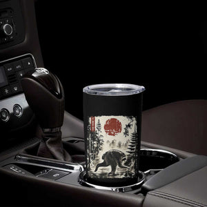 Jimothy the Raccoon Japanese Ukiyo-e Style Vintage Graphic Tumbler Cup Viral Seattle Trash Panda Feral Legend Supporter