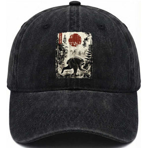 Jimothy the Raccoon Japanese Ukiyo-e Style Vintage Graphic Washed Cotton Baseball Cap Viral Seattle Trash Panda Feral Legend Supporter
