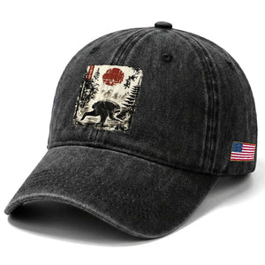 Jimothy the Raccoon Japanese Ukiyo-e Style Vintage Graphic Washed Cotton Baseball Cap Viral Seattle Trash Panda Feral Legend Supporter