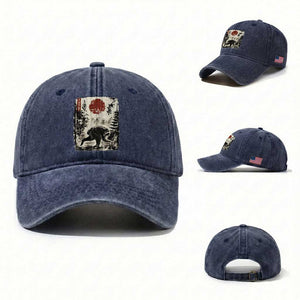 Jimothy the Raccoon Japanese Ukiyo-e Style Vintage Graphic Washed Cotton Baseball Cap Viral Seattle Trash Panda Feral Legend Supporter