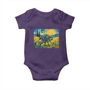 Jimothy Viral Seattle Raccoon Starry Night Style Graphic Baby Onesie Trash Panda Feral Legend Supporter