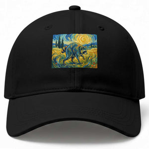 Jimothy Viral Seattle Raccoon Starry Night Style Graphic Baseball Cap Trash Panda Feral Legend Supporter