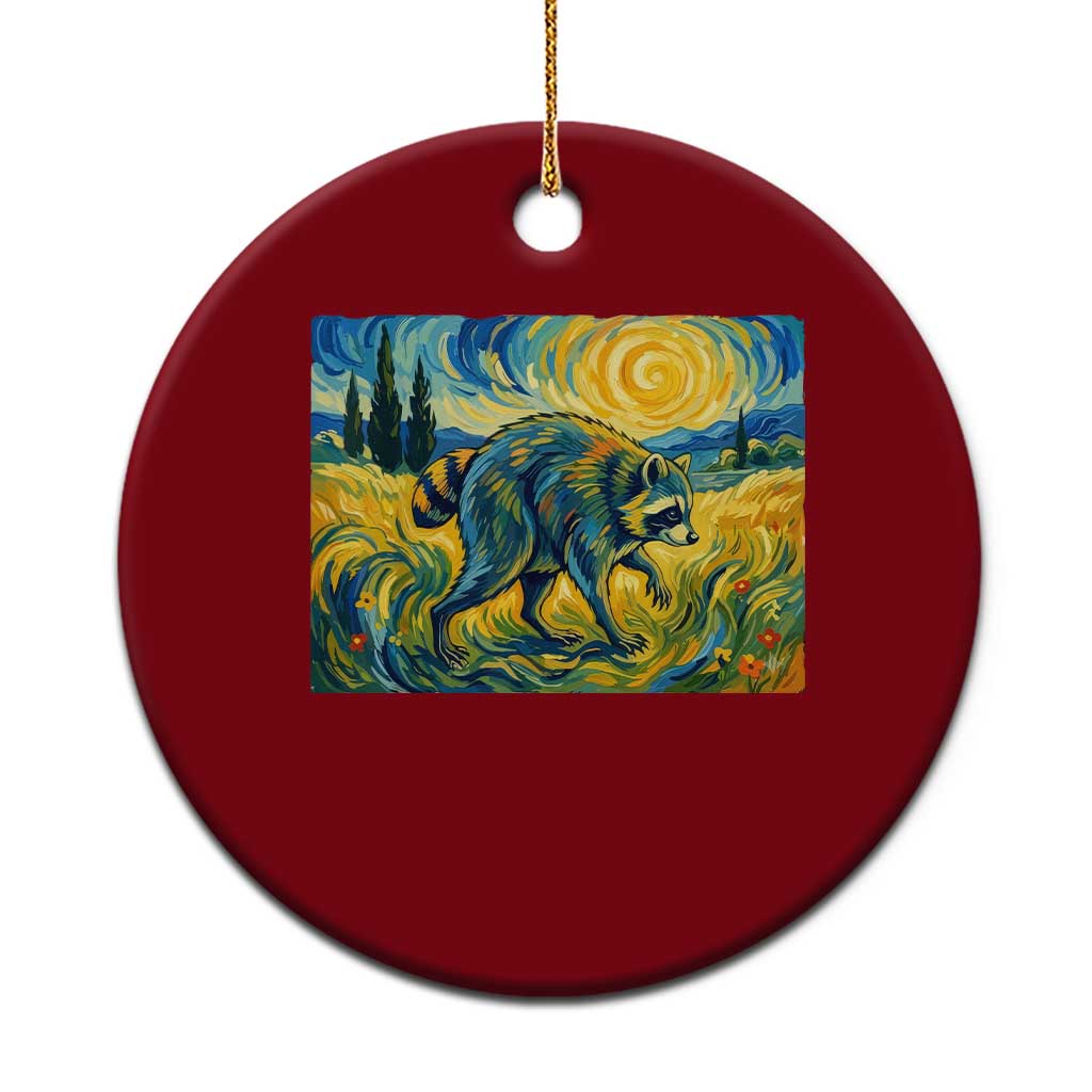 Jimothy Viral Seattle Raccoon Starry Night Style Graphic Ceramic Ornament Trash Panda Feral Legend Supporter TS02 1pc Red Print Your Wear