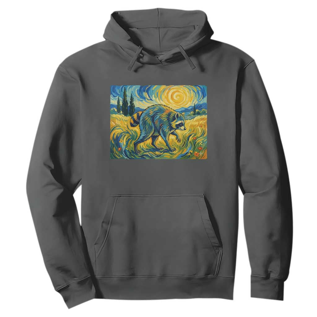 Jimothy Viral Seattle Raccoon Starry Night Style Graphic Hoodie Trash Panda Feral Legend Supporter