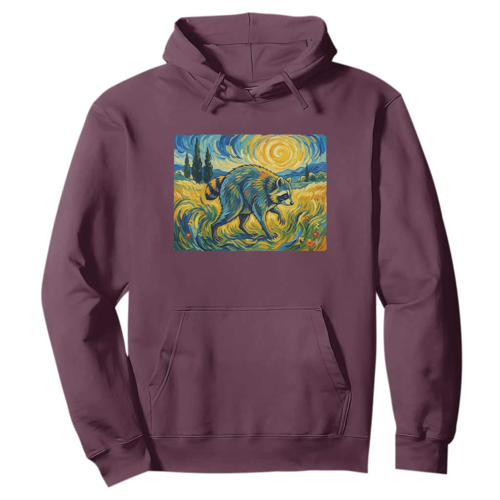 Jimothy Viral Seattle Raccoon Starry Night Style Graphic Hoodie Trash Panda Feral Legend Supporter
