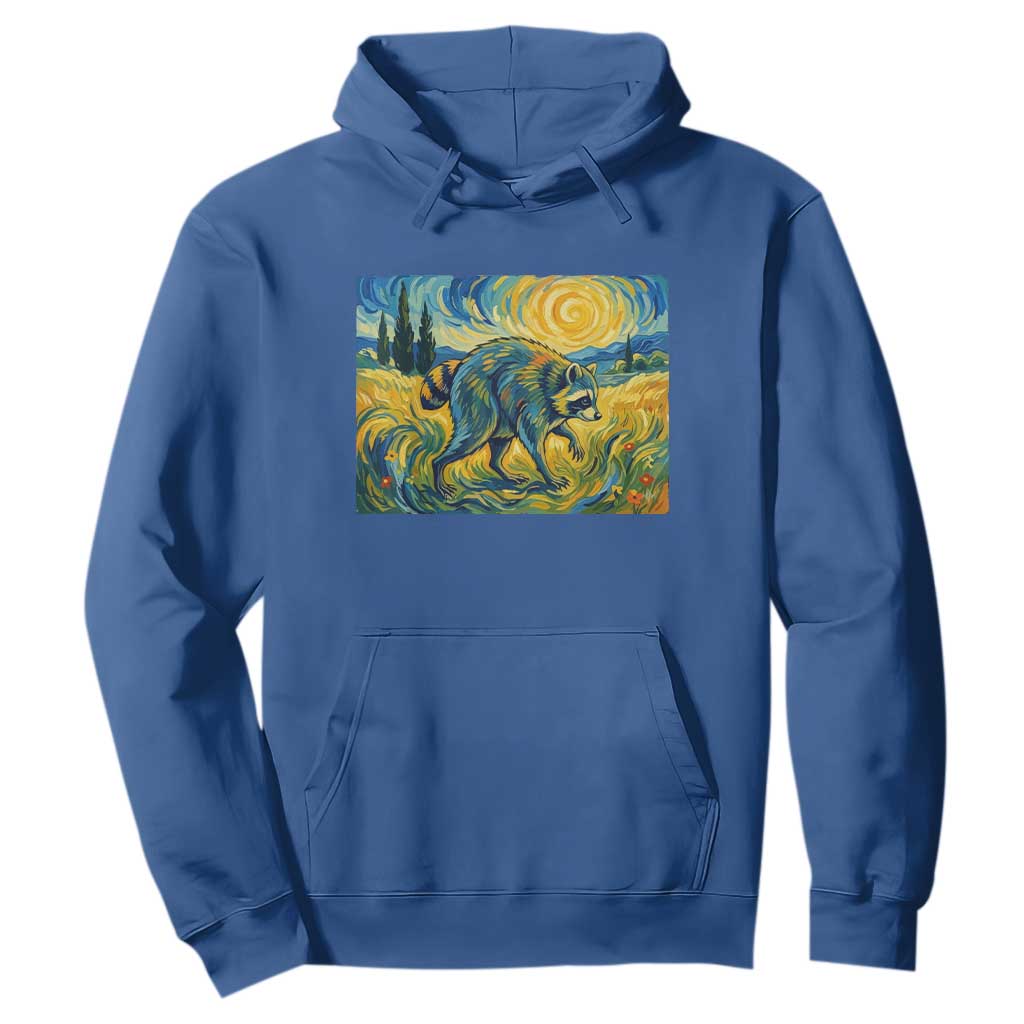 Jimothy Viral Seattle Raccoon Starry Night Style Graphic Hoodie Trash Panda Feral Legend Supporter