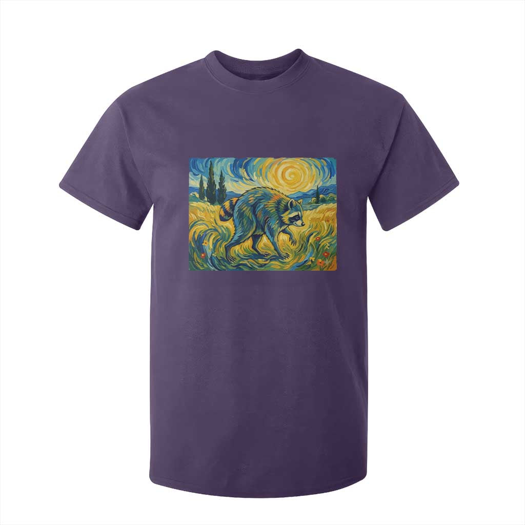 Jimothy Viral Seattle Raccoon Starry Night Style Graphic T Shirt For Kid Trash Panda Feral Legend Supporter
