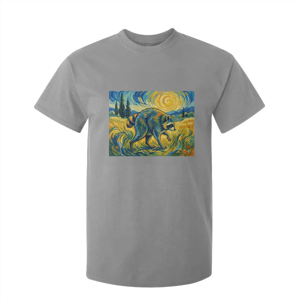 Jimothy Viral Seattle Raccoon Starry Night Style Graphic T Shirt For Kid Trash Panda Feral Legend Supporter