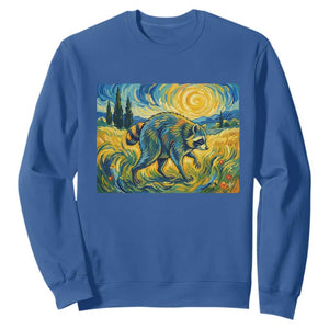 Jimothy Viral Seattle Raccoon Starry Night Style Graphic Sweatshirt Trash Panda Feral Legend Supporter