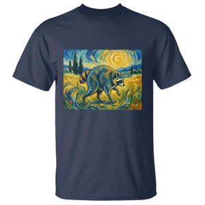 Jimothy Viral Seattle Raccoon Starry Night Style Graphic T Shirt Trash Panda Feral Legend Supporter