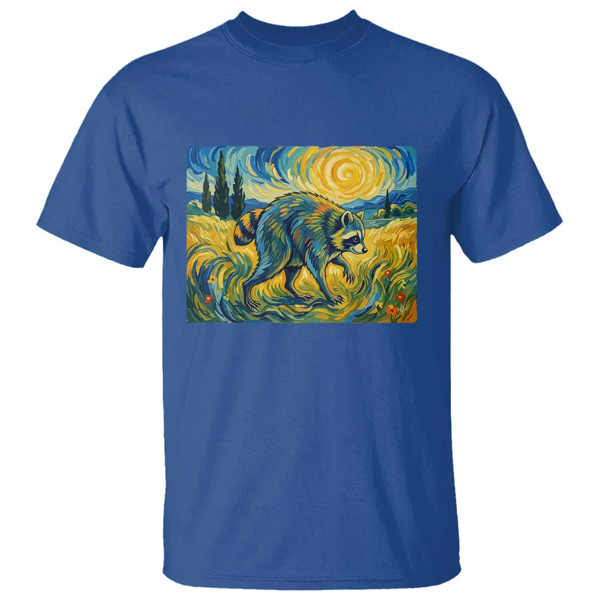 Jimothy Viral Seattle Raccoon Starry Night Style Graphic T Shirt Trash Panda Feral Legend Supporter