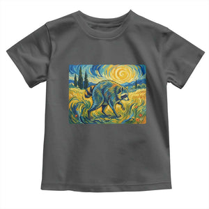 Jimothy Viral Seattle Raccoon Starry Night Style Graphic Toddler T Shirt Trash Panda Feral Legend Supporter