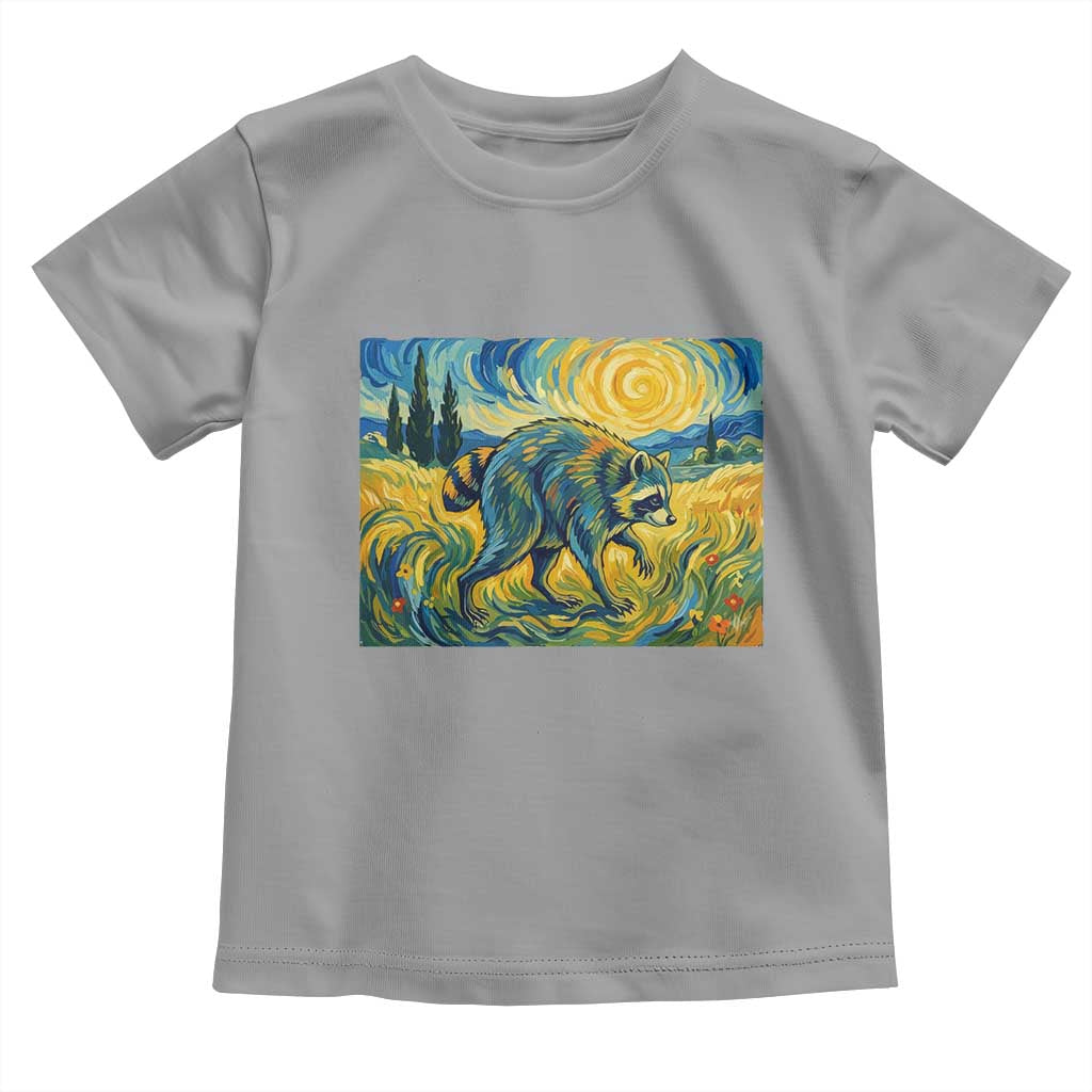 Jimothy Viral Seattle Raccoon Starry Night Style Graphic Toddler T Shirt Trash Panda Feral Legend Supporter