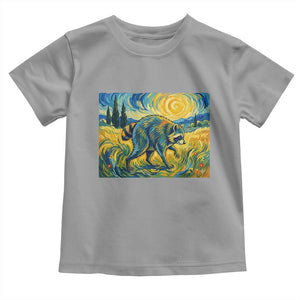 Jimothy Viral Seattle Raccoon Starry Night Style Graphic Toddler T Shirt Trash Panda Feral Legend Supporter
