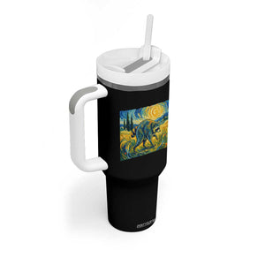 Jimothy Viral Seattle Raccoon Starry Night Style Graphic Tumbler With Handle Trash Panda Feral Legend Supporter