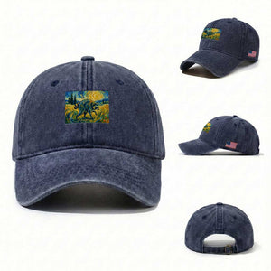 Jimothy Viral Seattle Raccoon Starry Night Style Graphic Washed Cotton Baseball Cap Trash Panda Feral Legend Supporter