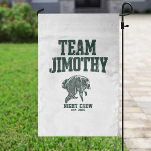 Team Jimothy Night Crew Est 2026 Viral Seattle Raccoon Garden Flag Feral Legend Trash Panda Vintage Athletic Style Graphic