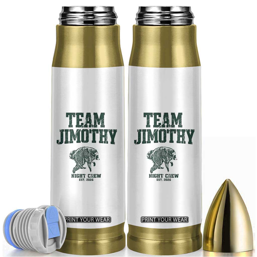 Team Jimothy Night Crew Est 2026 Viral Seattle Raccoon Bullet Tumbler Feral Legend Trash Panda Vintage Athletic Style Graphic