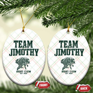 Team Jimothy Night Crew Est 2026 Viral Seattle Raccoon Ceramic Ornament Feral Legend Trash Panda Vintage Athletic Style Graphic