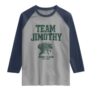 Team Jimothy Night Crew Est 2026 Viral Seattle Raccoon Raglan Shirt Feral Legend Trash Panda Vintage Athletic Style Graphic