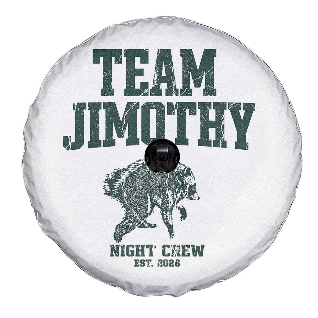 Team Jimothy Night Crew Est 2026 Viral Seattle Raccoon Spare Tire Cover Feral Legend Trash Panda Vintage Athletic Style Graphic