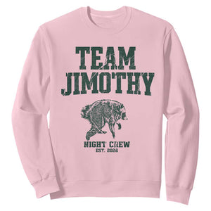Team Jimothy Night Crew Est 2026 Viral Seattle Raccoon Sweatshirt Feral Legend Trash Panda Vintage Athletic Style Graphic