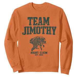 Team Jimothy Night Crew Est 2026 Viral Seattle Raccoon Sweatshirt Feral Legend Trash Panda Vintage Athletic Style Graphic