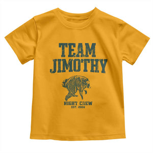 Team Jimothy Night Crew Est 2026 Viral Seattle Raccoon Toddler T Shirt Feral Legend Trash Panda Vintage Athletic Style Graphic