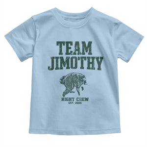 Team Jimothy Night Crew Est 2026 Viral Seattle Raccoon Toddler T Shirt Feral Legend Trash Panda Vintage Athletic Style Graphic