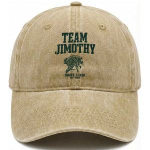 Team Jimothy Night Crew Est 2026 Viral Seattle Raccoon Washed Cotton Baseball Cap Feral Legend Trash Panda Vintage Athletic Style Graphic