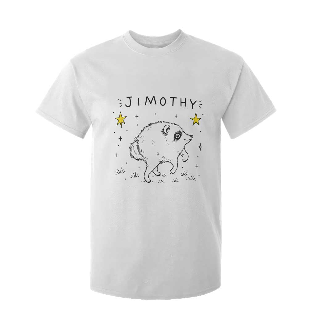 Cute Doodle Starry Jimothy the Raccoon Graphic T Shirt For Kid Viral Seattle Trash Panda TS02 White Print Your Wear