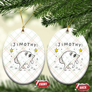 Cute Doodle Starry Jimothy the Raccoon Graphic Ceramic Ornament Viral Seattle Trash Panda