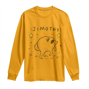 Cute Doodle Starry Jimothy the Raccoon Graphic Long Sleeve Shirt Viral Seattle Trash Panda