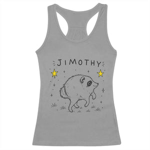 Cute Doodle Starry Jimothy the Raccoon Graphic Racerback Tank Top Viral Seattle Trash Panda