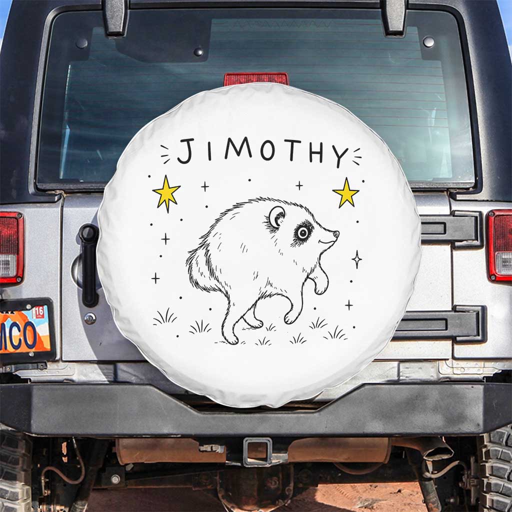 Cute Doodle Starry Jimothy the Raccoon Graphic Spare Tire Cover Viral Seattle Trash Panda