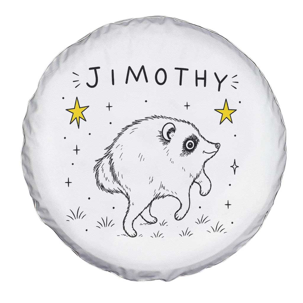 Cute Doodle Starry Jimothy the Raccoon Graphic Spare Tire Cover Viral Seattle Trash Panda