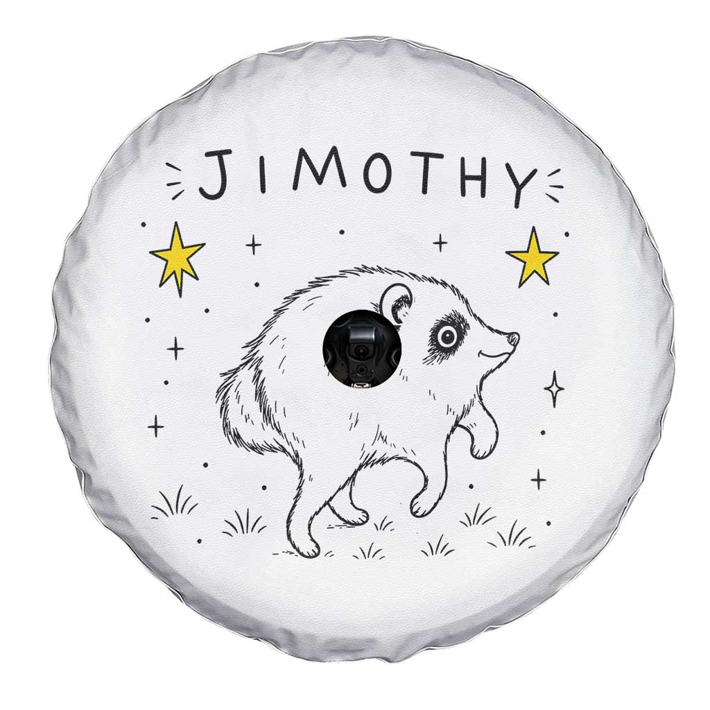 Cute Doodle Starry Jimothy the Raccoon Graphic Spare Tire Cover Viral Seattle Trash Panda
