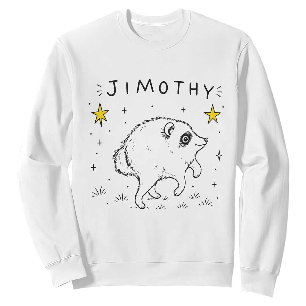 Cute Doodle Starry Jimothy the Raccoon Graphic Sweatshirt Viral Seattle Trash Panda