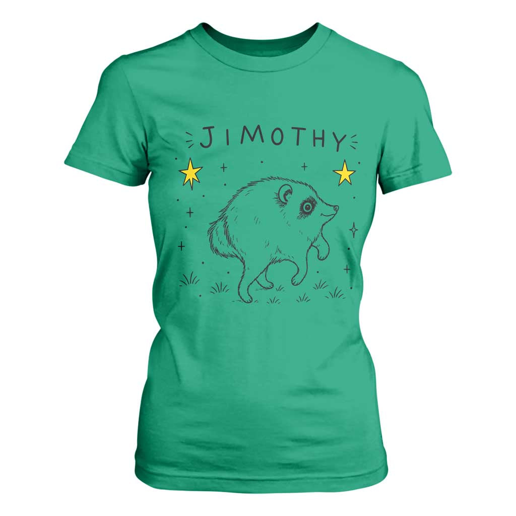 Cute Doodle Starry Jimothy the Raccoon Graphic T Shirt For Women Viral Seattle Trash Panda