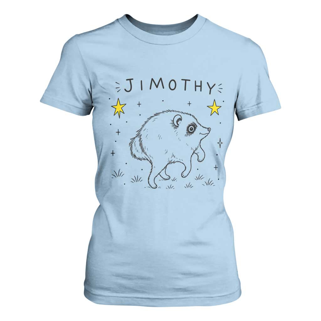 Cute Doodle Starry Jimothy the Raccoon Graphic T Shirt For Women Viral Seattle Trash Panda