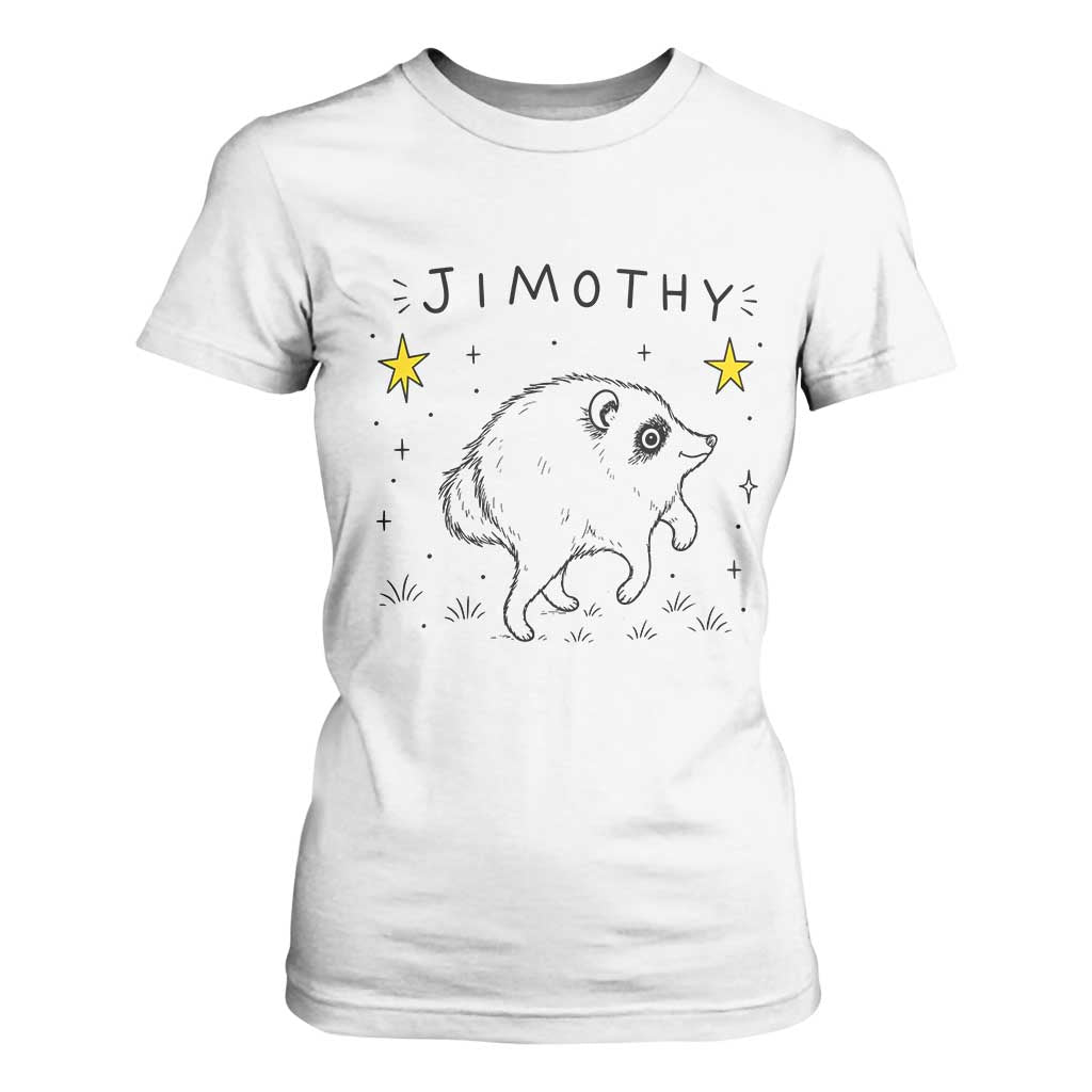 Cute Doodle Starry Jimothy the Raccoon Graphic T Shirt For Women Viral Seattle Trash Panda