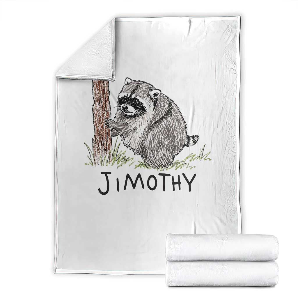 Jimothy Funny Viral Seattle Raccoon Crayon Drawing Graphic Throw Blanket Trash Panda Feral Legend Supporter TS02 White Print Your Wear