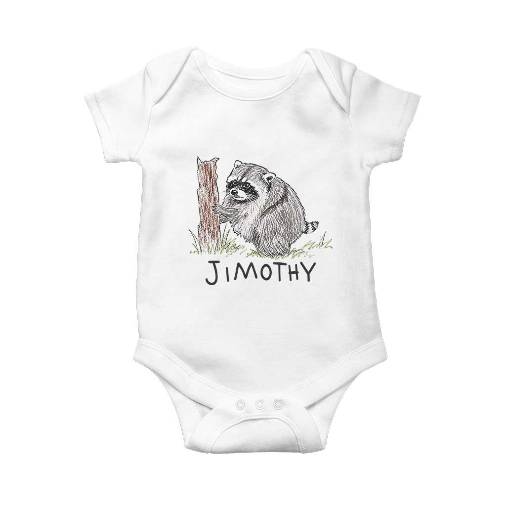 Jimothy Funny Viral Seattle Raccoon Crayon Drawing Graphic Baby Onesie Trash Panda Feral Legend Supporter TS02 White Print Your Wear