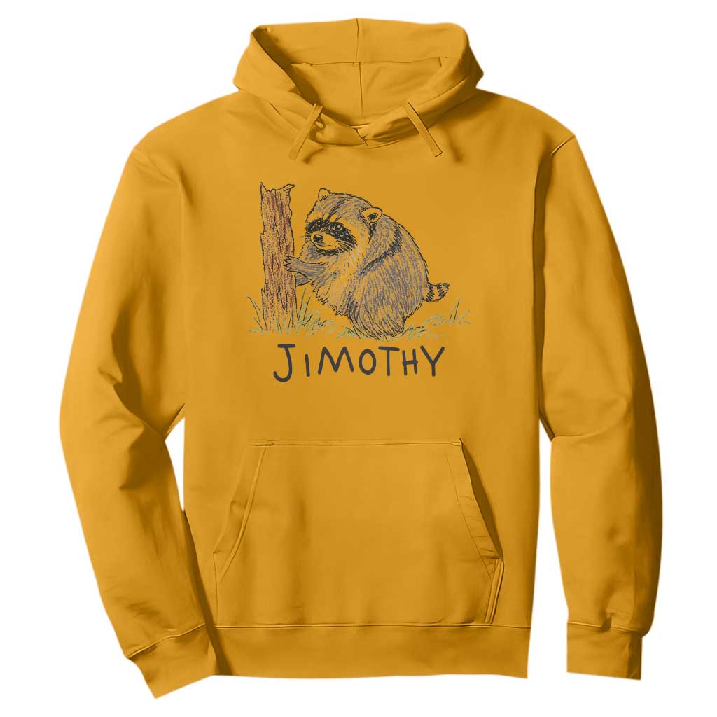 Jimothy Funny Viral Seattle Raccoon Crayon Drawing Graphic Hoodie Trash Panda Feral Legend Supporter