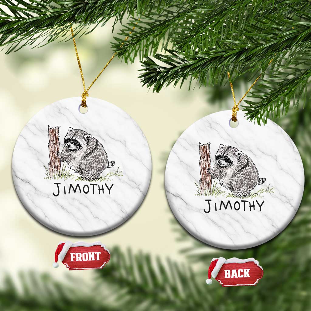 Jimothy Funny Viral Seattle Raccoon Crayon Drawing Graphic Ceramic Ornament Trash Panda Feral Legend Supporter TS02 1pc White Marble Print Your Wear