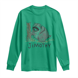 Jimothy Funny Viral Seattle Raccoon Crayon Drawing Graphic Long Sleeve Shirt Trash Panda Feral Legend Supporter