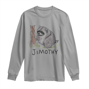 Jimothy Funny Viral Seattle Raccoon Crayon Drawing Graphic Long Sleeve Shirt Trash Panda Feral Legend Supporter