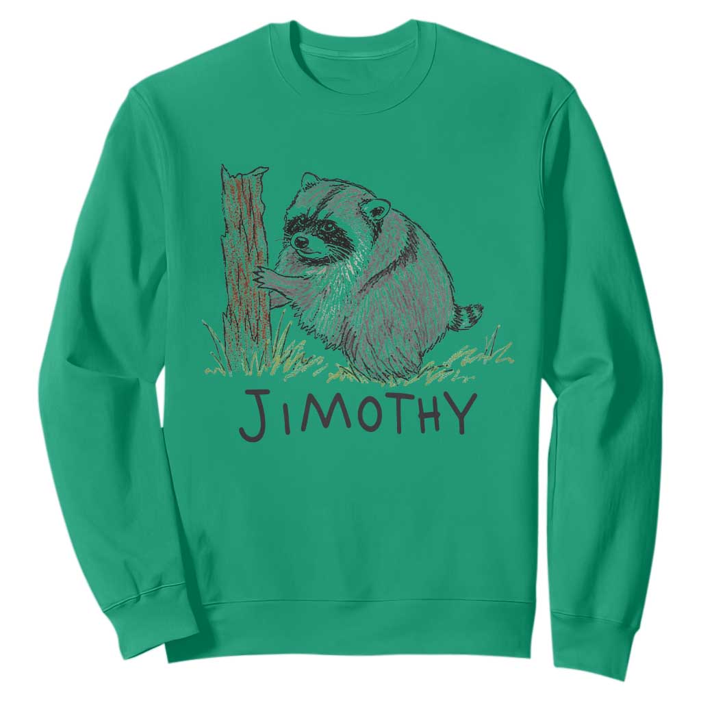 Jimothy Funny Viral Seattle Raccoon Crayon Drawing Graphic Sweatshirt Trash Panda Feral Legend Supporter