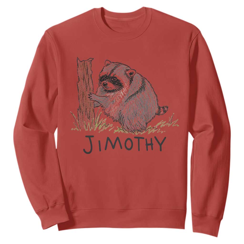 Jimothy Funny Viral Seattle Raccoon Crayon Drawing Graphic Sweatshirt Trash Panda Feral Legend Supporter